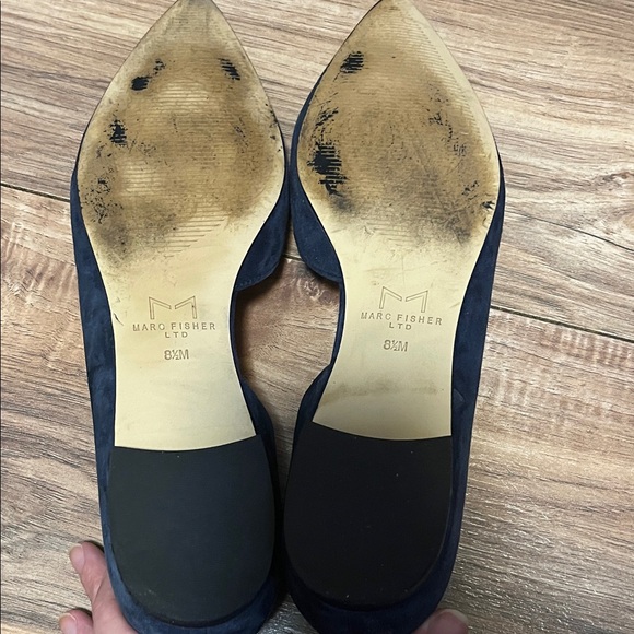 Marc Fisher Navy Suede Flats - Picture 7 of 8